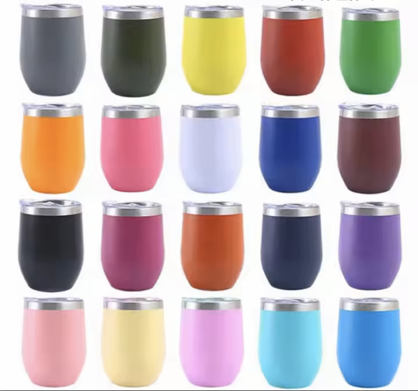 OEM/ODM 12oz Egg Shape Double Wall Stainless Steel Vacuum cup Thermal Travel Coffee Wine Mug Insulated wine Tumbler