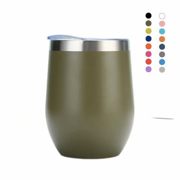 OEM/ODM 12oz Egg Shape Double Wall Stainless Steel Vacuum cup Thermal Travel Coffee Wine Mug Insulated wine Tumbler - Image 7