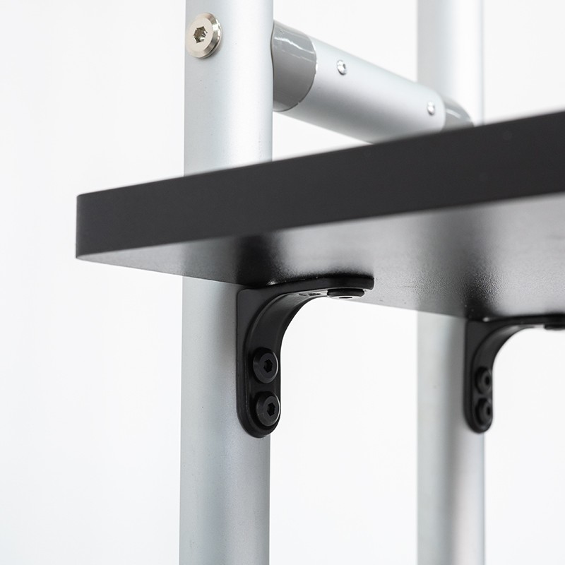 S Shaped Banner Stand With Display Shelves - Image 4