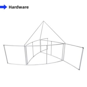 Three-Sided Pinwheel Shaped Hanging Sign Frame