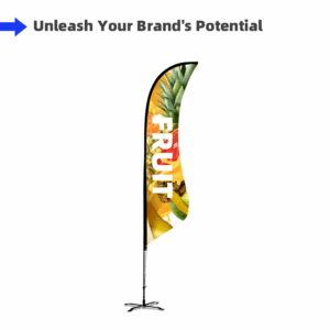 Duplex Printing Shark Fin Flag with Uni-Fit Pole