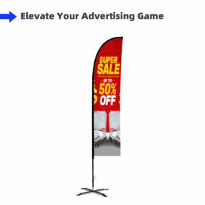 Duplex Printing Straight Flag with Uni-Fit Pole