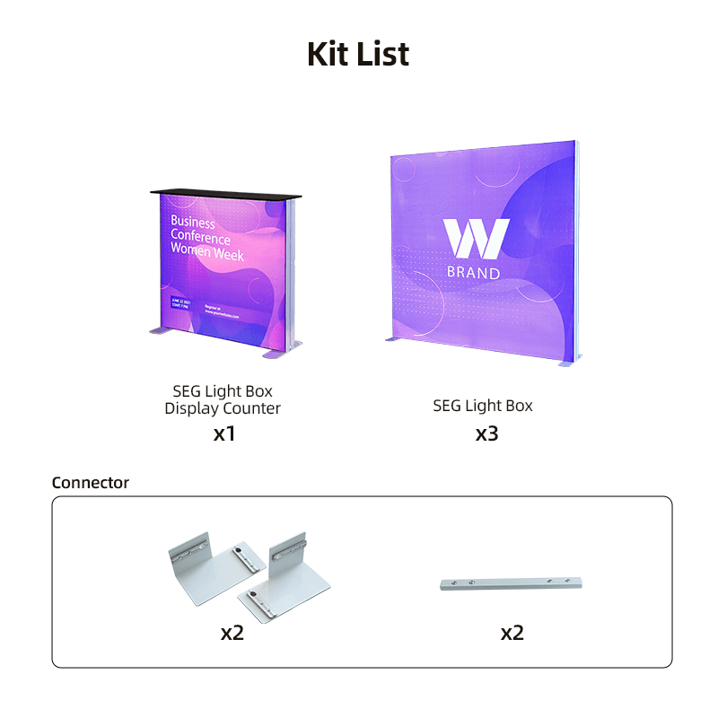 Tradeshow SEG Modular Lightbox Display Kit A - Image 6