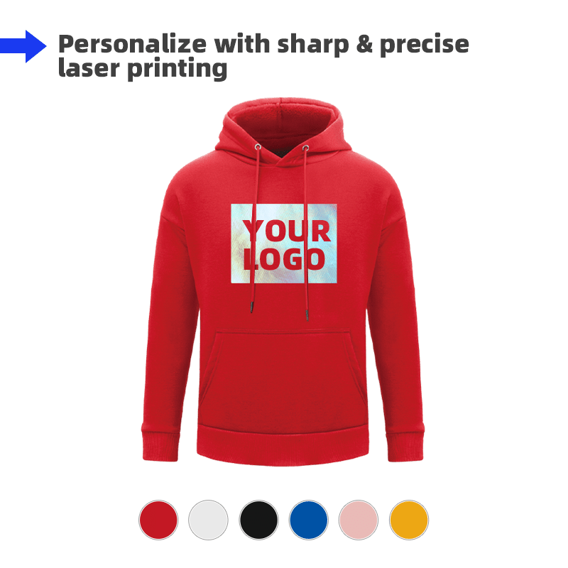 Coil Thread-Lined Hoodie-Laser Print