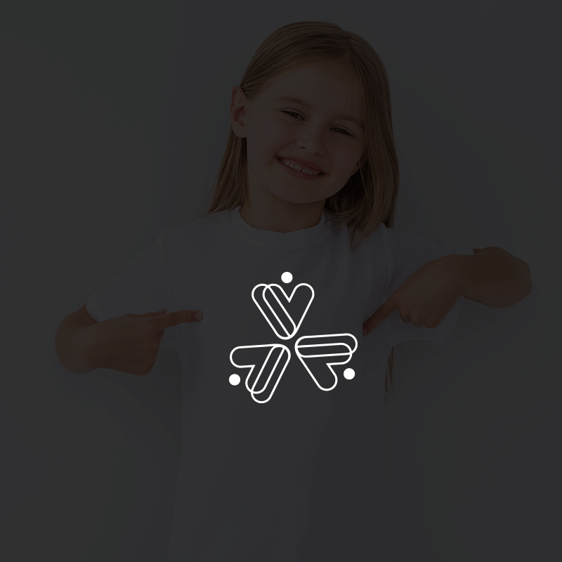 Kids Round Neck Tee-Reflective Print - Image 3