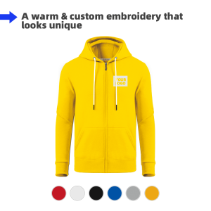 Custom Promo Polar Fleece Zipper Hoodie-Embroidery