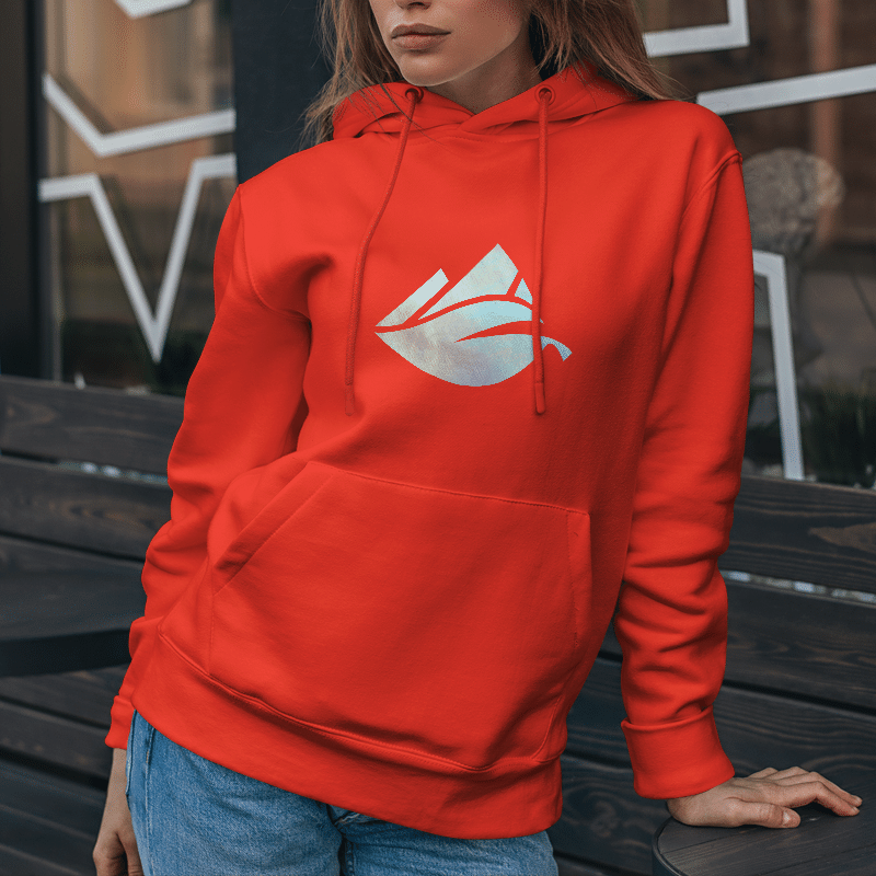 Coil Thread-Lined Hoodie-Laser Print - Image 3