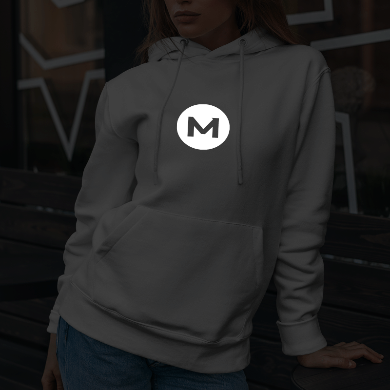 Coil Thread-Lined Hoodie-Reflective Print - Image 3